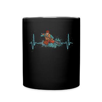 Canoeing Canoeing Water Sports Heartbeat Paddling - Full Colour Mug - black - Front