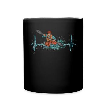 Kayak Kayak Canoë En Eau Vive Heartbeat - Mug uni - noir - Devant