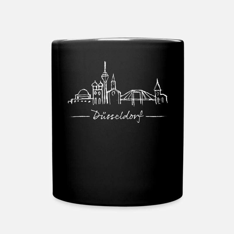 Düsseldorf Skyline Silhouette Düsseldorfer - Tasse einfarbig - Schwarz