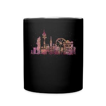 Vienna Skyline Silhouette City Trip Austria - Full Colour Mug - black - Front