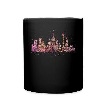 Moskau Skyline Silhouette Städtetrip Russland - Tasse einfarbig - Schwarz - Vorne