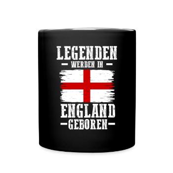 England Engländer Englisches - Tasse einfarbig - Schwarz - Vorne