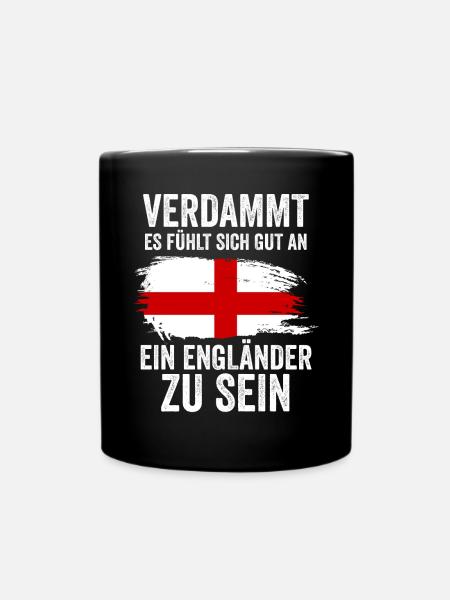 England Engländer Englisches - Tasse einfarbig - Schwarz