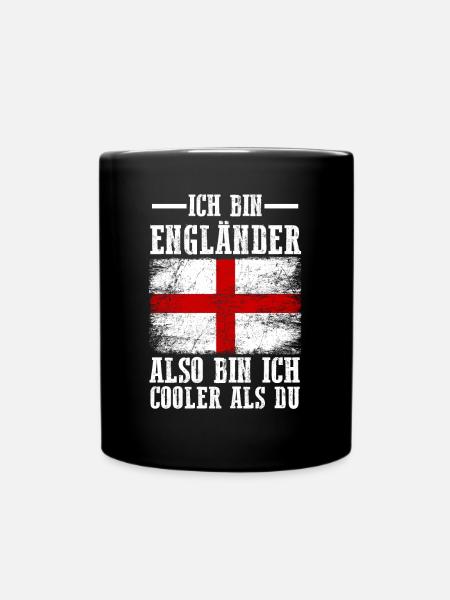 England Engländer Englisches - Tasse einfarbig - Schwarz