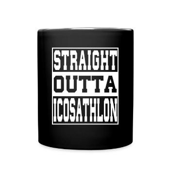 Icosathlon en disant drôle - Mug uni - noir - Devant