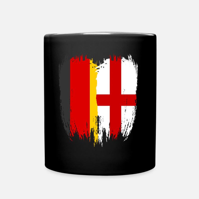 Deutschland Flagge England - Tasse einfarbig - Schwarz
