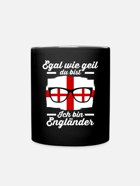 Engländer Englisches England - Tasse einfarbig - Schwarz