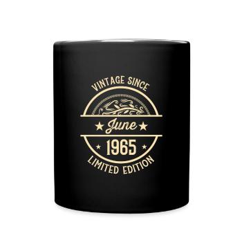 Anniversaire Vintage depuis juin 1965 - Mug uni - noir - Devant