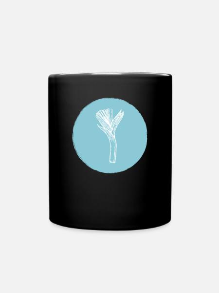 Lauch - Tasse einfarbig - Schwarz