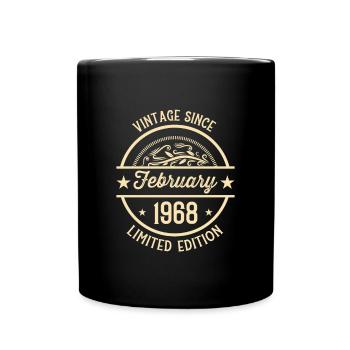 Anniversaire Vintage depuis février 1968 - Mug uni - noir - Devant