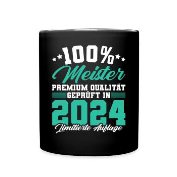 Meister 2024 Mechaniker Meistertitel Geschenk - Tasse einfarbig - Schwarz - Vorne