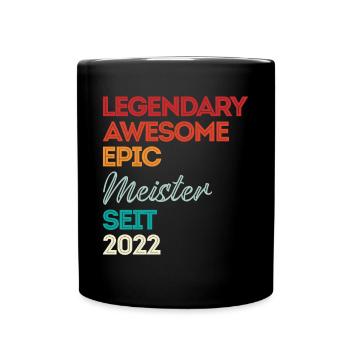 Meister 2022 Mechaniker Meistertitel Geschenk - Tasse einfarbig - Schwarz - Vorne