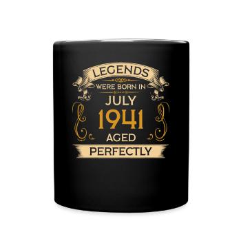 Birthday Legends were born in July 1941 - Full Colour Mug - black - Front