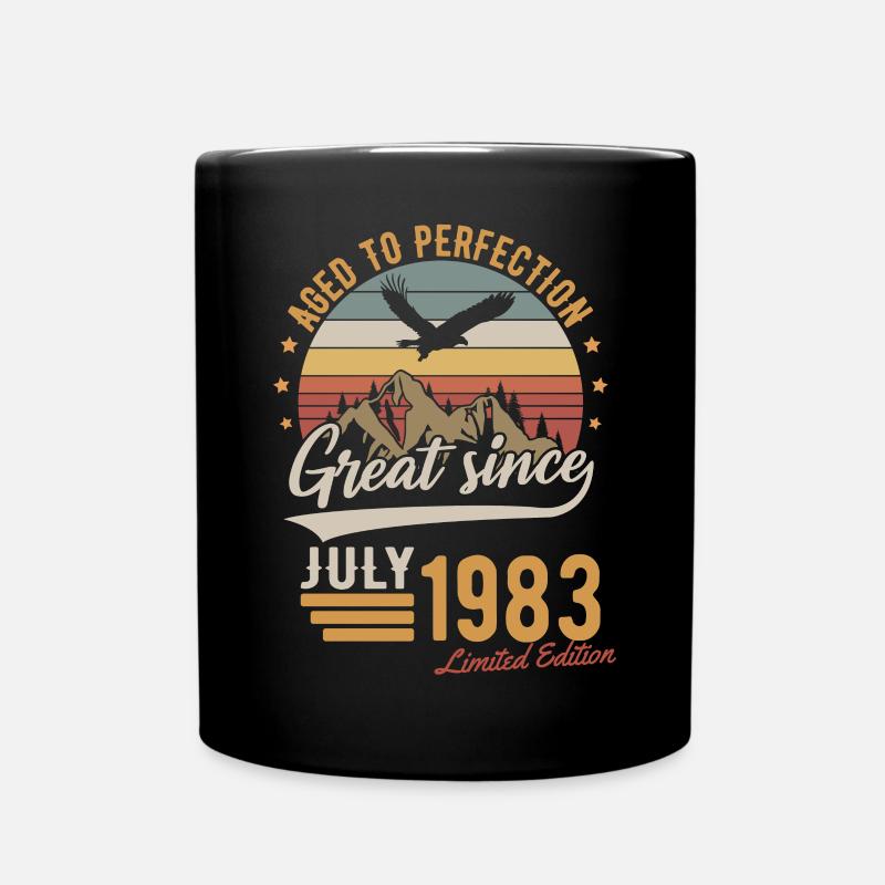 July 1983 Limited Edition Birthday Gift - Full Colour Mug - black