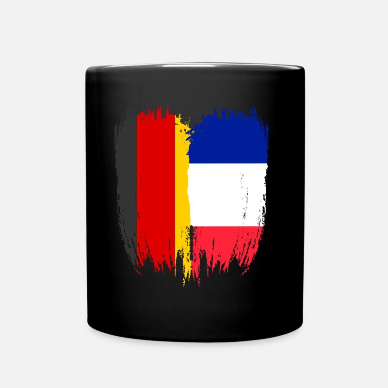 Deutschland Flagge Frankreich - Tasse einfarbig - Schwarz