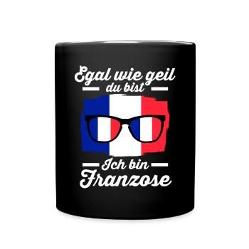 Franzose Französisches Frankreich - Tasse einfarbig - Schwarz - Vorne