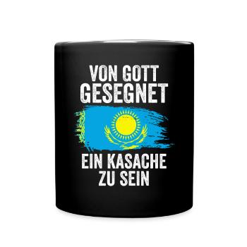 Kasachstan Kasache Kasachisches - Tasse einfarbig - Schwarz - Vorne