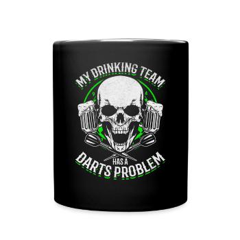 Mon équipe de buveurs a une équipe de fléchettes à problèmes de fléchettes - Mug uni - noir - Devant