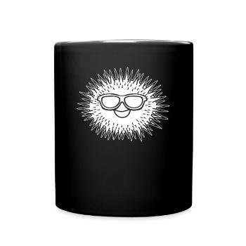 Seeigel Cooler Seeigel Lustiger Seeigel - Tasse einfarbig - Schwarz - Vorne