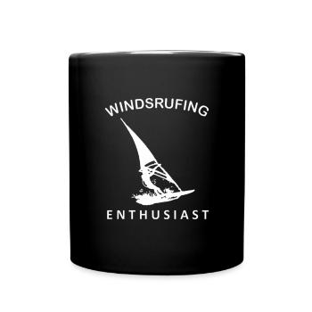 Windsurfing Enthusiast Windsurfen Sport Hobby - Tasse einfarbig - Schwarz - Vorne