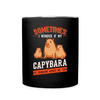 Capybara Cadeau Capybara Capibara - Mug uni - noir - Devant