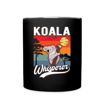 Koala Flüsterer Koala Whisperer Koalabär - Tasse einfarbig - Schwarz - Vorne