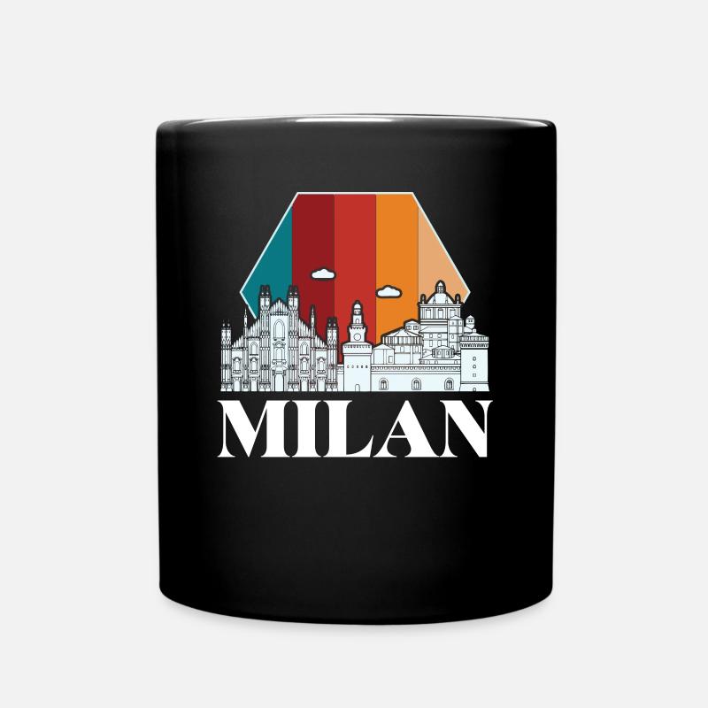 Cathédrale rétro de Milan Cathédrale de Milan - Mug uni - noir