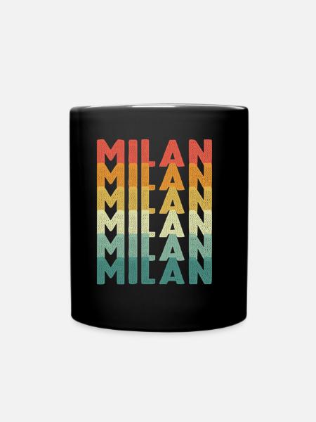 Mailand Retro Vintage Italien Mailänder Dom - Tasse einfarbig - Schwarz