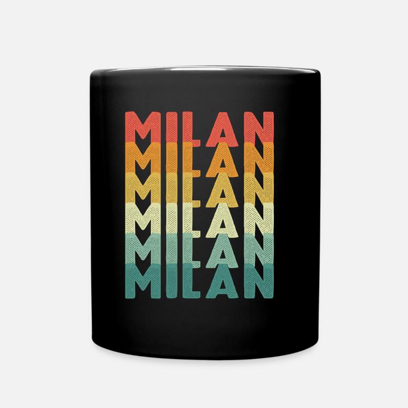 Mailand Retro Vintage Italien Mailänder Dom - Tasse einfarbig - Schwarz