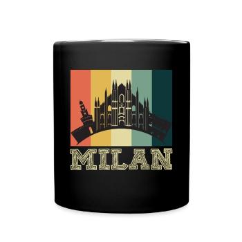 Mailänder Dom aus Mailand Italien - Tasse einfarbig - Schwarz - Vorne