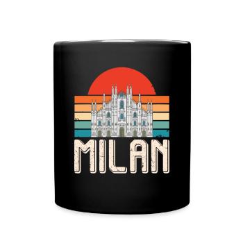 Mailand Sunrise Italien Domkirche Mailänder Dom - Tasse einfarbig - Schwarz - Vorne