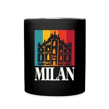 Cathédrale de Milan Rétro Cathédrale de Milan - Mug uni - noir - Devant