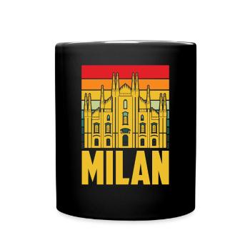 Mailänder Dom in Mailand Italien Domkirche - Tasse einfarbig - Schwarz - Vorne