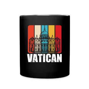 Vatikan Kirche Italien Rom - Tasse einfarbig - Schwarz - Vorne