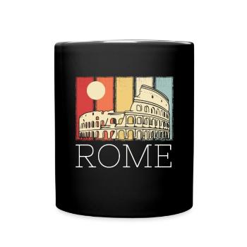 Kolosseum antikes Italien Rom Römer Toskana - Tasse einfarbig - Schwarz - Vorne