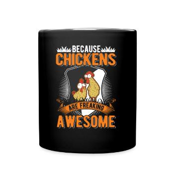 Chicken Farmer Chicken Coop - Full Colour Mug - black - Front