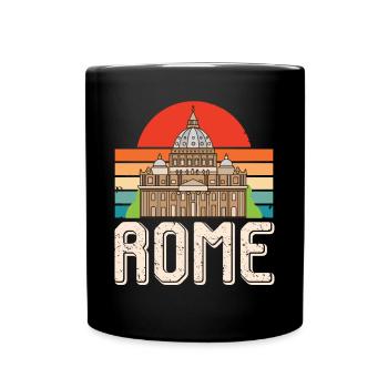 Rom Vatikan Italien Römer Sunrise italienisch - Tasse einfarbig - Schwarz - Vorne