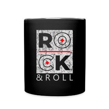 Rock & Roll Rock N Roll Rock AND Roll - Full Colour Mug - black - Front
