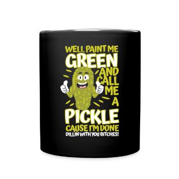 Aneth Nice me met vert et m’appelle concombre - Mug uni - noir - Devant