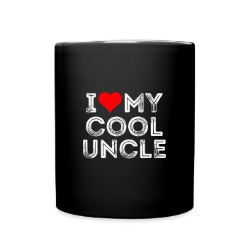J’aime mon oncle cool - Mug uni - noir - Devant