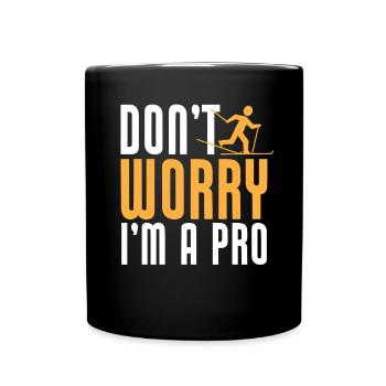 Cross-country biathlon cross-country skiers - Full Colour Mug - black - Front