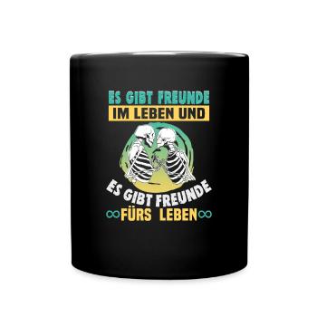 Freundschafts Geschenk für guten Freund - Tasse einfarbig - Schwarz - Vorne