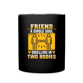Friendship gift for good friend - Full Colour Mug - black - Front