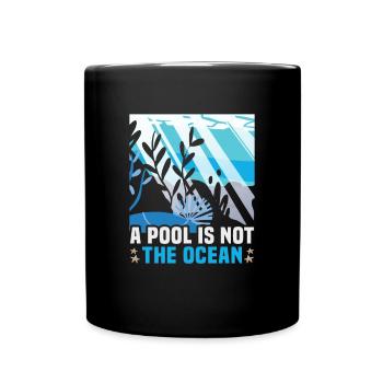 Beach holiday by the sea Design beach motif - Full Colour Mug - black - Front