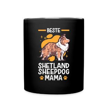 Beste Shetland Sheepdog Mama Shetland Sheepdog - Tasse einfarbig - Schwarz - Vorne