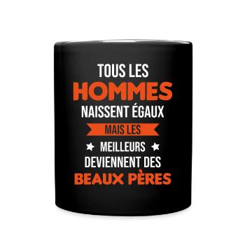 les meilleurs deviennent des beaux pères Cadeau - Mug uni - noir - Devant