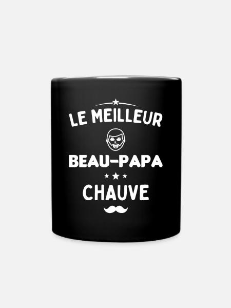 Le meilleur Beau Papa chauve Humour Cadeau - Mug uni - noir