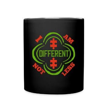Je suis différent, pas moins - Mug uni - noir - Devant