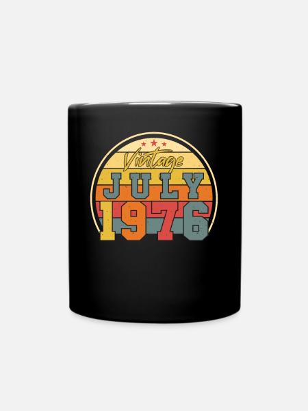 1976 Im Juli Geschenkidee - Tasse einfarbig - Schwarz