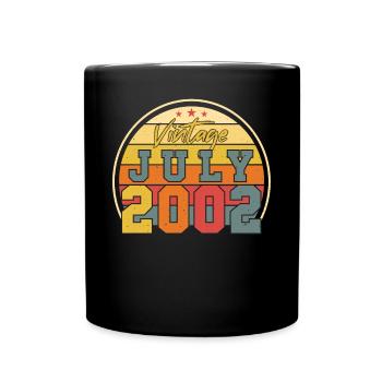 In July 2002 20 years young - Full Colour Mug - black - Front